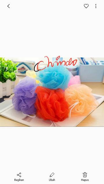 SPONS MANDI BATH SPONGE SHOWER PUFF BULAT ALAT MANDI SATU PCS