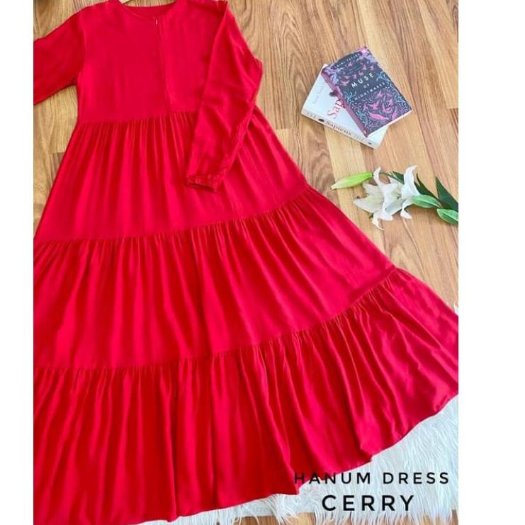 Terbagus.. hanum dress/dress polos/home dress/dress rayon/gamis polos/gamis busui/COD