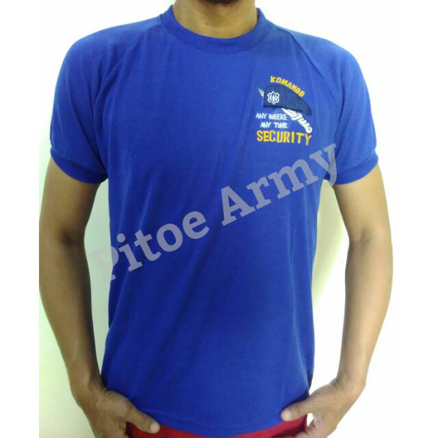 Kaos Lapangan Security - Kaos SATPAM Biru - Kaos Dalam - Gada Madya - Gada Pratama - Satpam