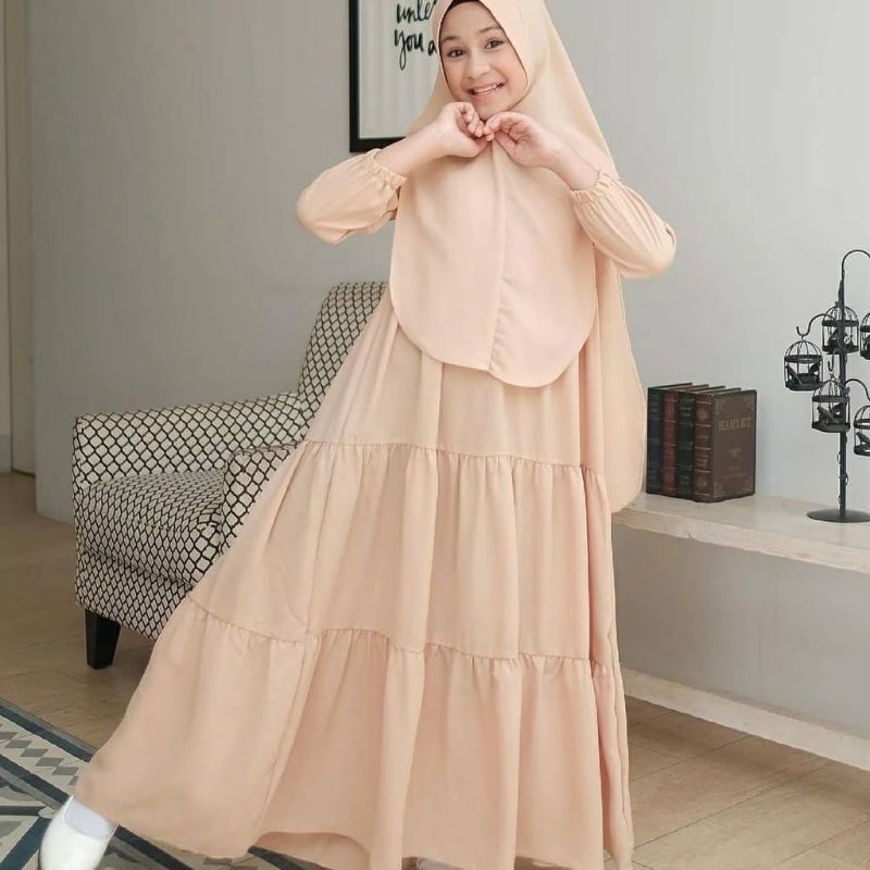 Gamis Anak Terbaru,Bahan Rayon,Umur 7-12 th