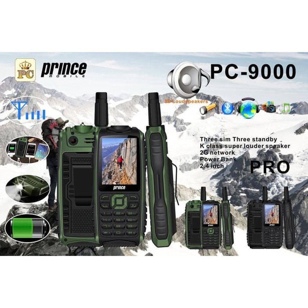 [33] Prince PC-9000 PLUS SARUNG KULIT Handphone / Phone / HP