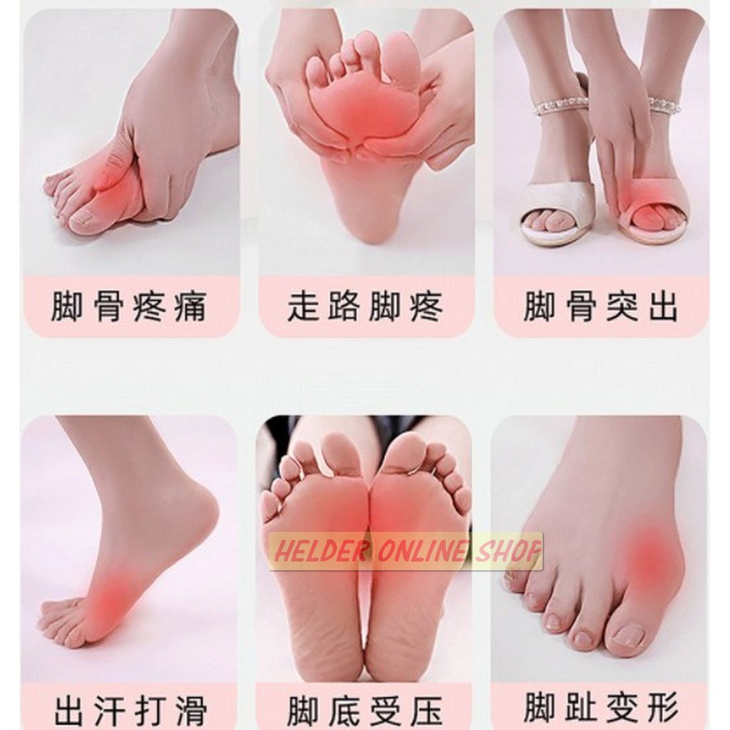 PEREDA SAKIT JEMPOL KAKI DAN TUMIT DEPAN DARI SILICONE YANG LEMBUT