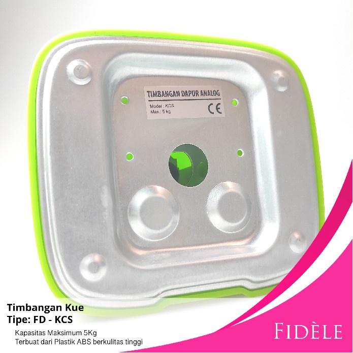 Timbangan Dapur Analog/Manual FIDELE KCS Bahan Plastik Premium