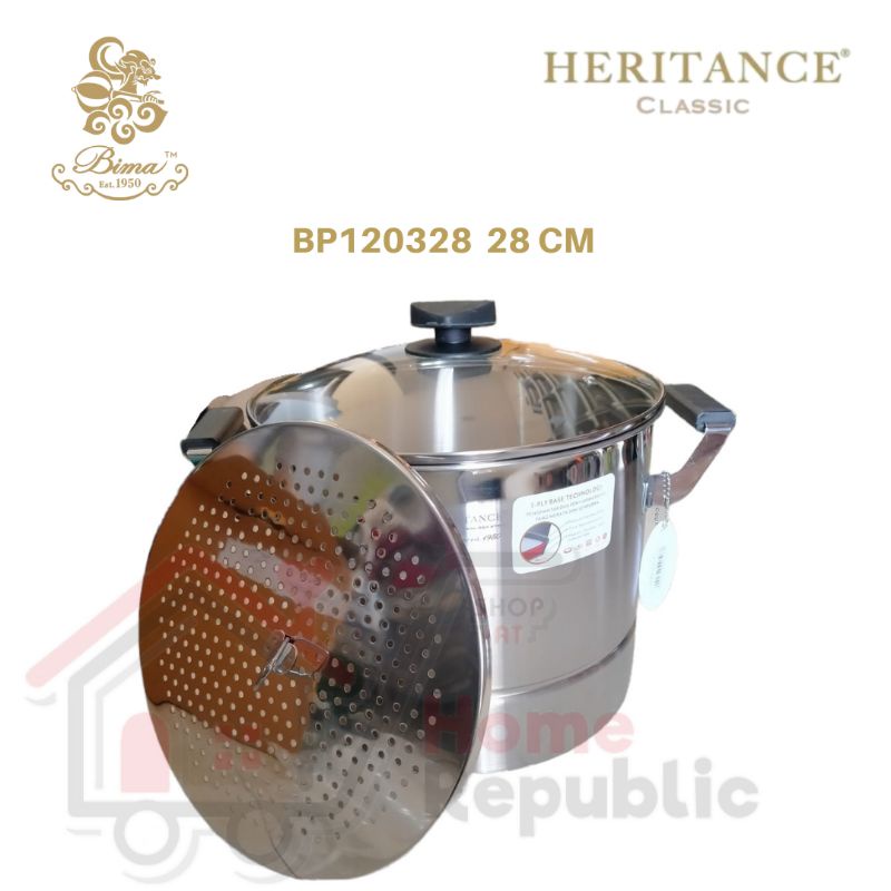 BIMA Panci Heritance Classic Stockpot With Steamer 28cm BP120328