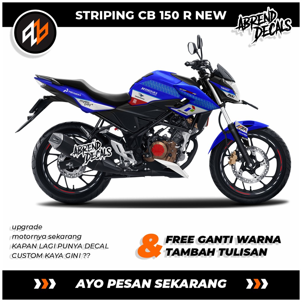 STRIPING CB 150 R NEW MANDALIKA / STICKER CB 150 R / ACCESORIES BODY MOTOR HONDA CB 150R MANDALIKA