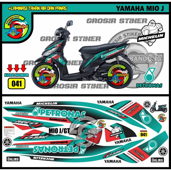 STRIPING VARIASI YAMAHA MIO J PETRONAS