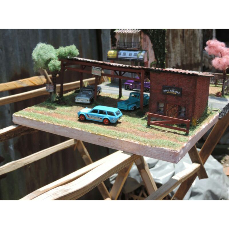Diorama Diecast Hotwheels Rumah Pantai Surf Shop