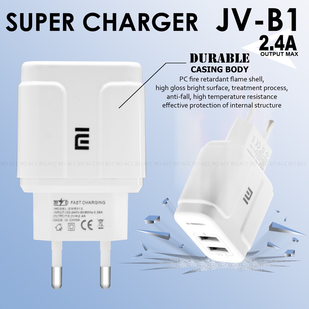 [RO ACC] JV-B1 CHARGER MICRO USB 3.1A QUALCOMM 3.0 NEW 2020