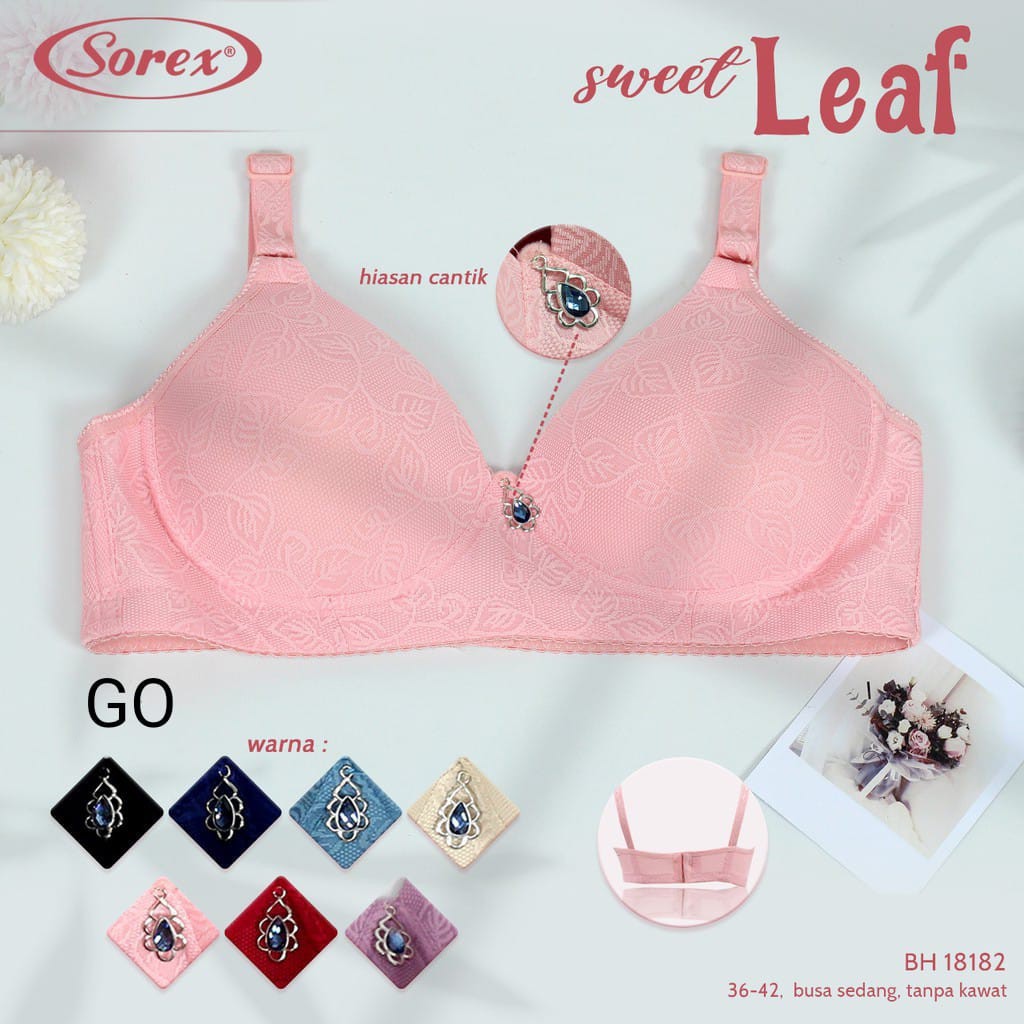 babybear Bra BH Sorex 18165 18182 Tanpa Kawat Busa sedang