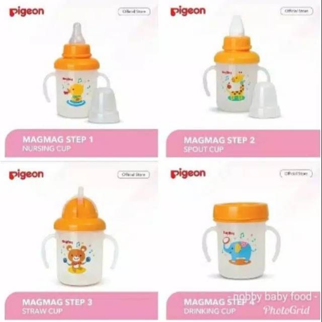 Pigeon mag mag training cup step 1 2 3 all in 1 cangkir bayi