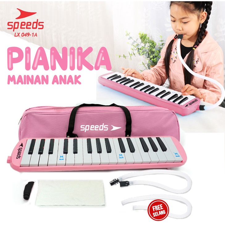 SPEEDS Pianika Mainan  Anak Murah Piano Mini Mainan 3 Warna Dapat Tas Pianika YAMAHA Original 049-1A