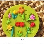 cetakan silikon puding coklat bunga mawar mini