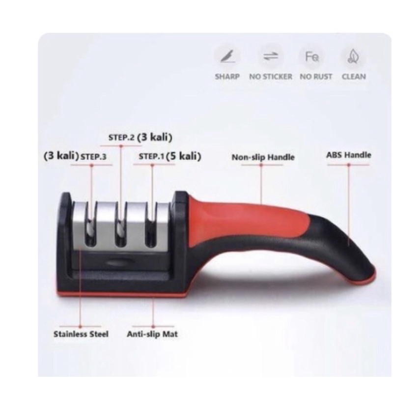 Pengasah Pisau 3 lubang / pengasah pisau 3 hole asahan pisau