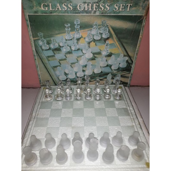 Glasschessset