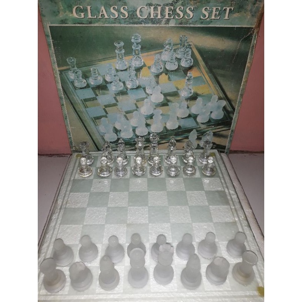 Glasschessset