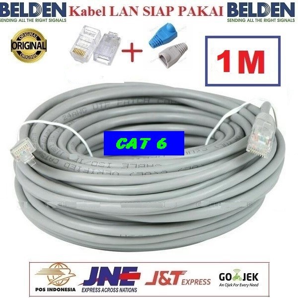 Kabel Lan Belden Cat 6 USA 1 meter Siap Pakai/1M / 1meter UT