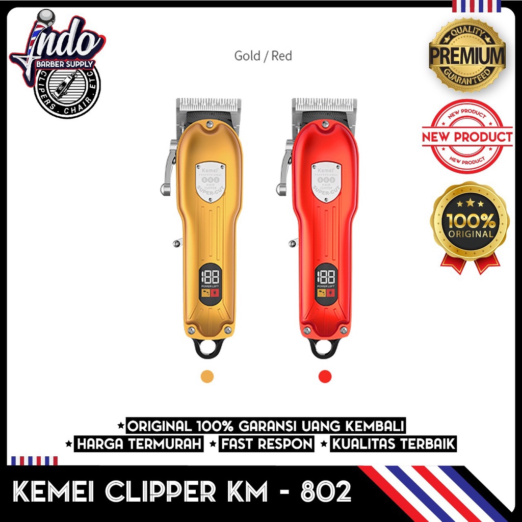 Alat Cukur Rambut Kemei 802 Hair Clipper Taper Cukuran KM 802