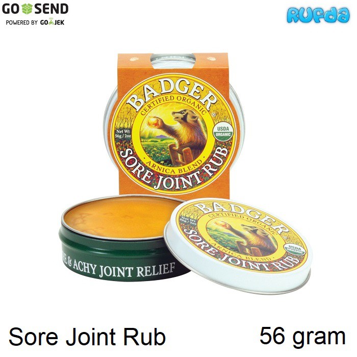 Badger Sore Joint Rub Balsam Atasi Sakit dan Nyeri Sendi Alami Aman