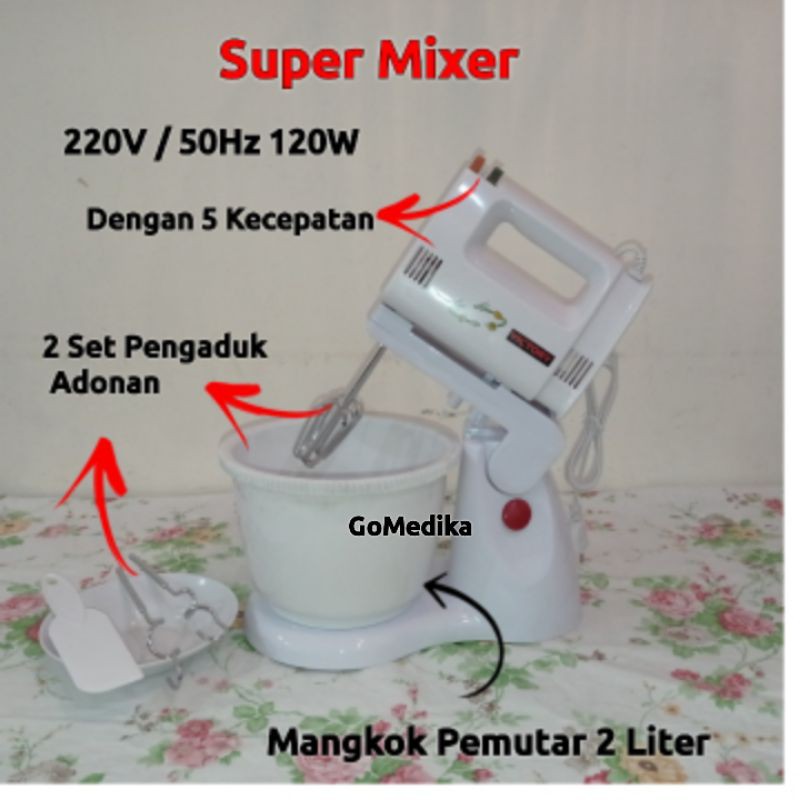 Mixer Mangkok Putar Hand Mixer 120W