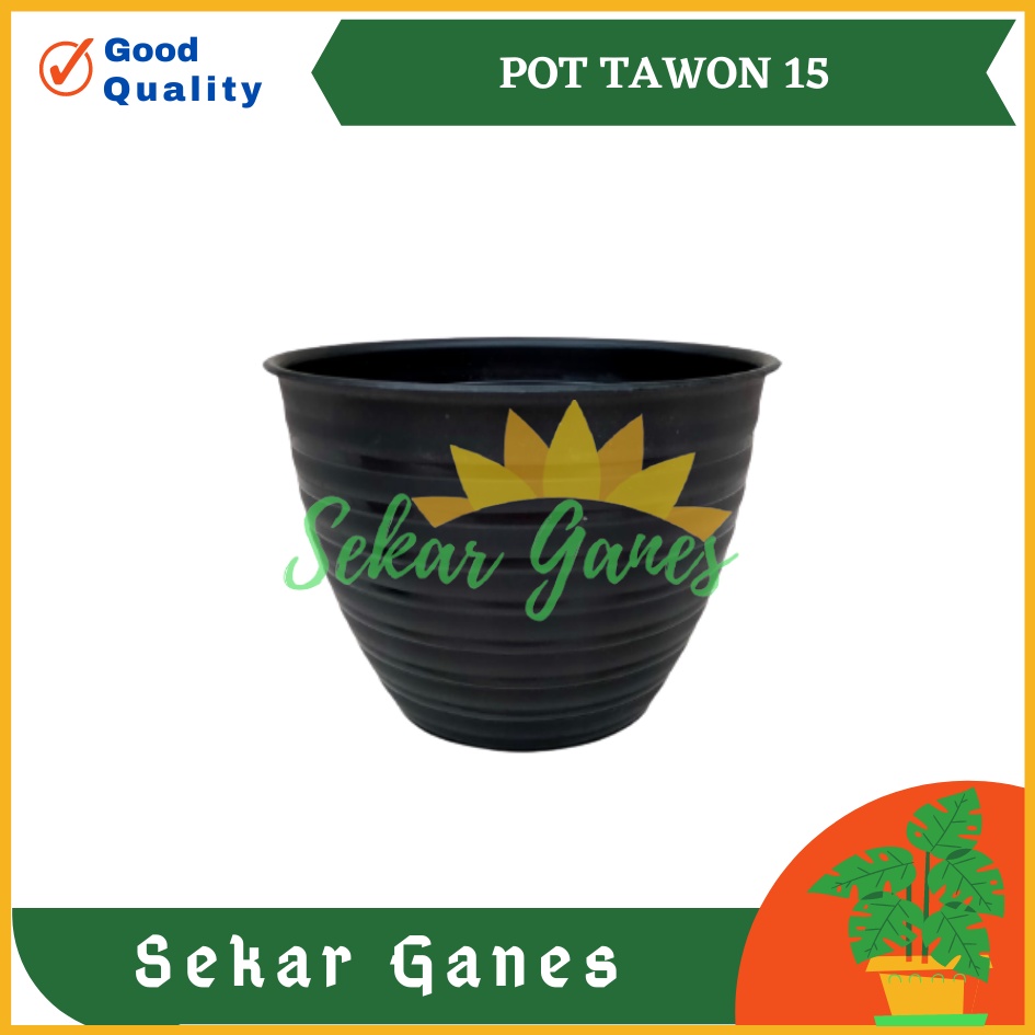 Pot Tawon Madu 17 / Mdn 15 Hitam Ukuran 15 - Pot Tanaman Plastik Bukan Pot Tawon Putih 15