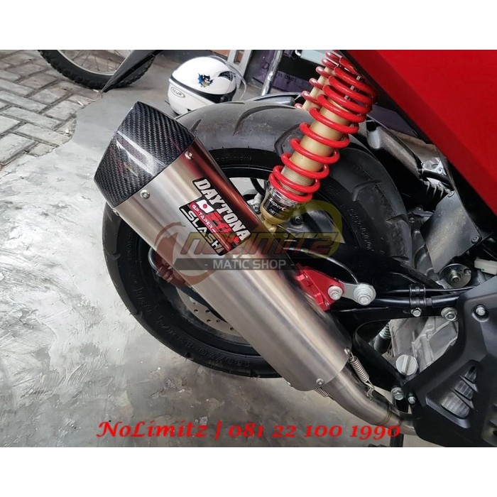 Knalpot Racing Daytona Slash GP Taper Carbon FREE DB Killer NMAX