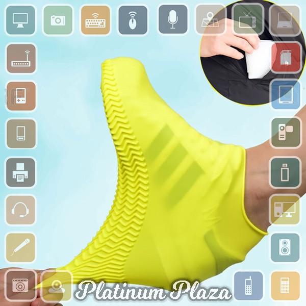Darden Cover Hujan Sepatu Waterproof Silicone Size M - Black`2OFRTA-