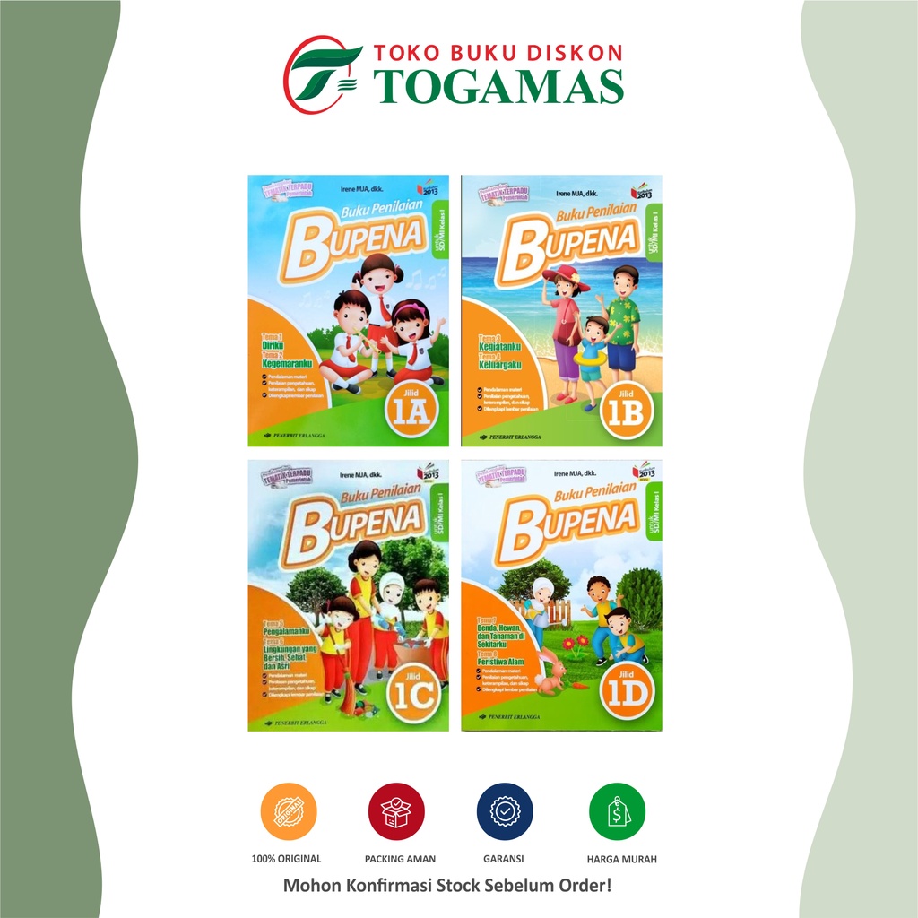 Jual Buku Pelajaran: Bupena Kelas 1 Untuk Sd/mi Kurikulum 2013 - Tema ...