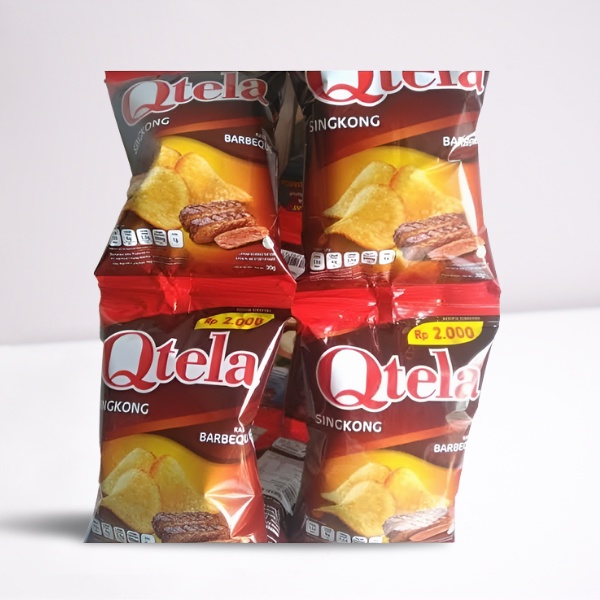 

Snack qtela keripik Singkong Qtella Barbeque renceng ( 10pcs x 30gr ) cemilan enak dan murah