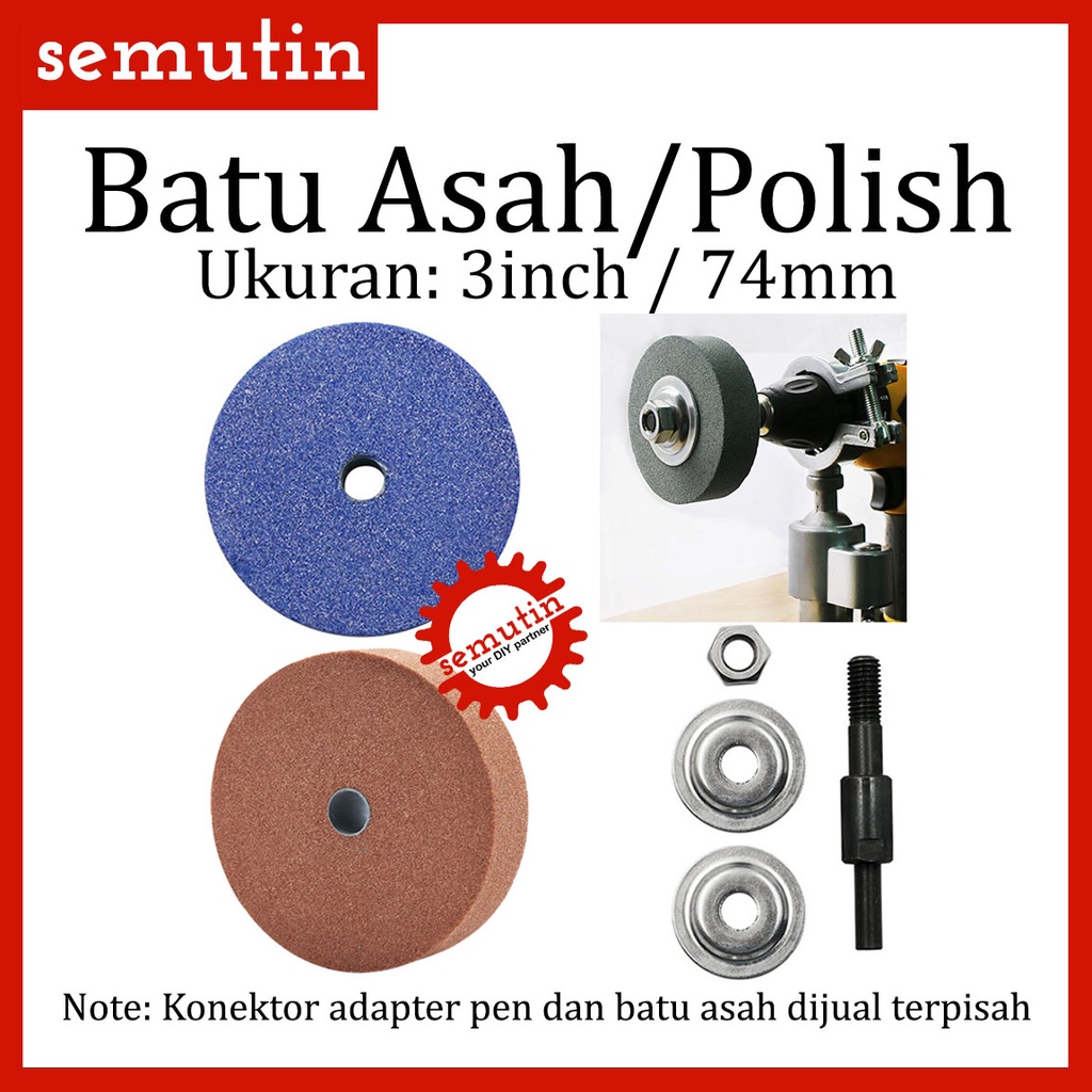 Mata Batu Asah Polish Gerinda / Polishing Spindle Adapter Bench Grinder Pengubah Mesin Bor Duduk 8 M