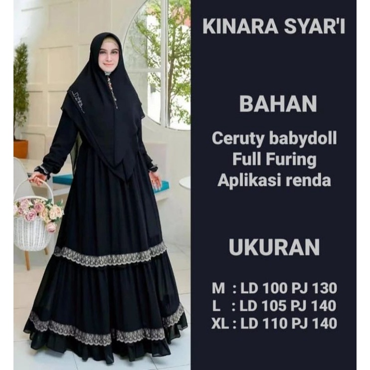 gamis kinara syar'i terurah muderen terbaru 2022