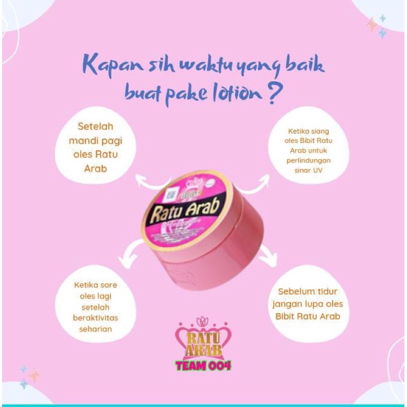 RATU ARAB ORIGINAL 100% / BIBIT RATU ARAB ORIGINAL / LOTION PEMUTIH / HB PEMUTIH (new packing)