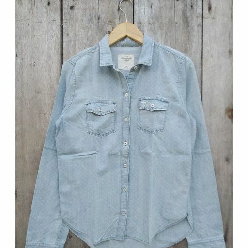 kemeja denim western abercrombie n fitch size M second original