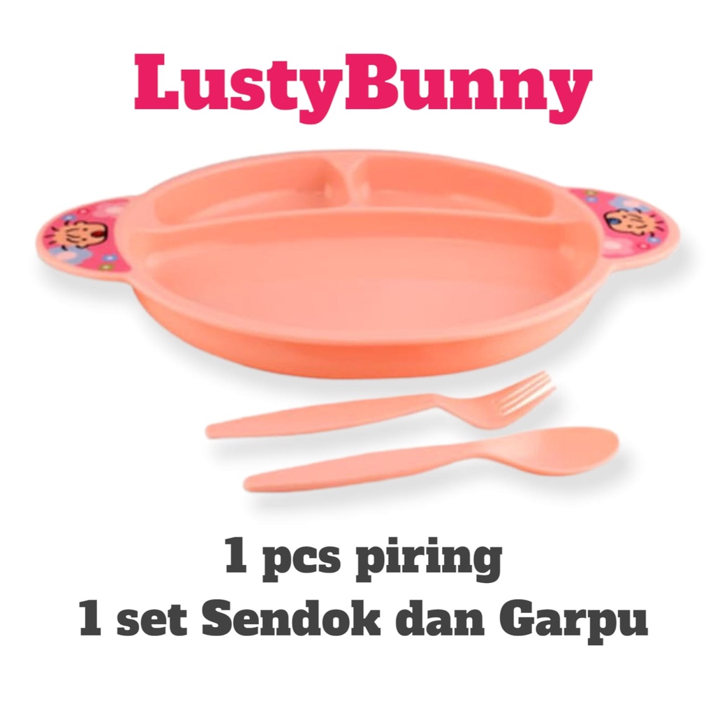 GloryBaby-LustyBunny Peralatan Makan Bayi 3 in 1 Tempat Makan Bayi