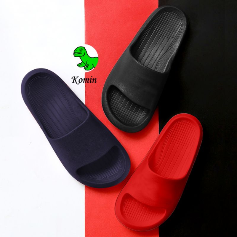 NEW !!! Sandal Slide Pria Import Korea Simple Sandal EVA Slip On Polos Nyaman Ringan Empuk Awet