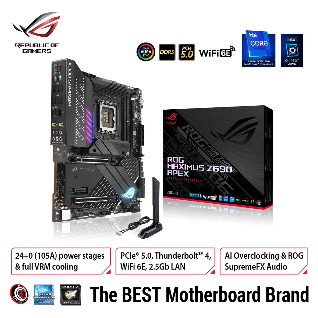 ASUS ROG MAXIMUS Z690 APEX | DDR5 Intel LGA1700 Premium Motherboard