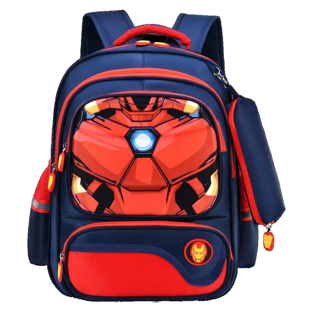 FREE PENSIL CASE - RANSEL 16&quot; TAS ANAK SEKOLAH SD LAKI LAKI GAMBAR  SUPER JAGOAN BINTANG ZOOM 3 RESLETING ( ZOOM BADANG TOP KOTAK PENSIL 16&quot;  )