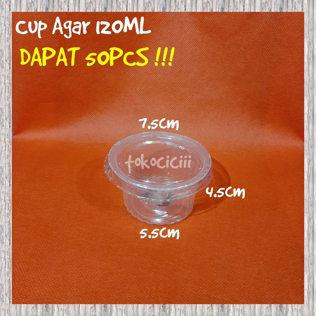 Cup agar 120ml / cup agar / cup jelly / cup plastik /  cup pudding  / cup sekali pakai