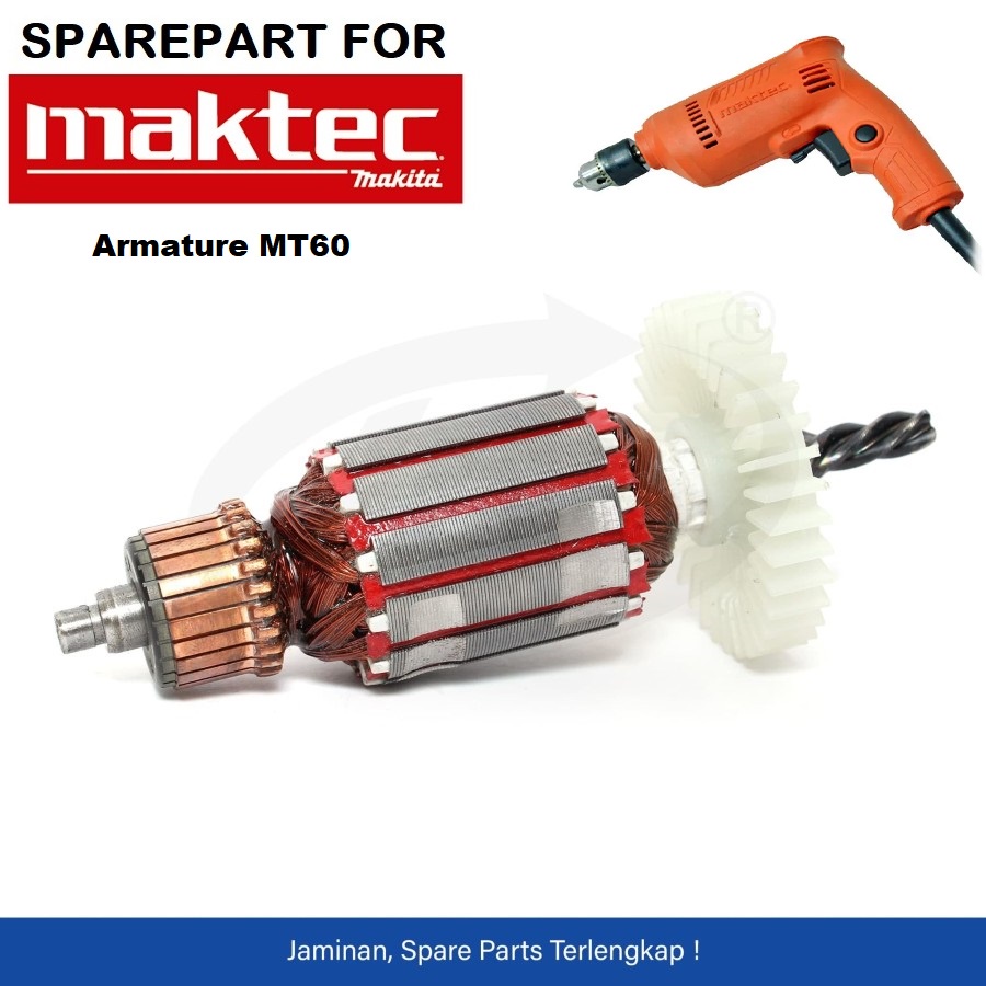 Sparepart Armature / Gulungan Dinamo Bor Listrik Maktec MT60 / MT 60