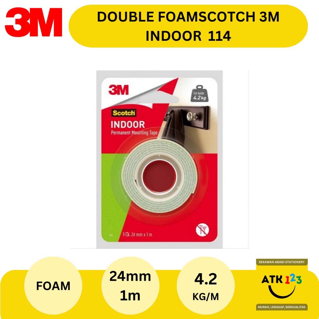 Scotch Double Tape Mounting / Double Tape Merk 3M 24mm x 1m (114)