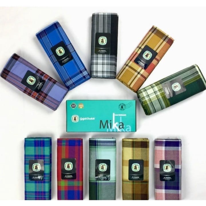 sarung gajah duduk asia multi warna / kain tenun gajah duduk