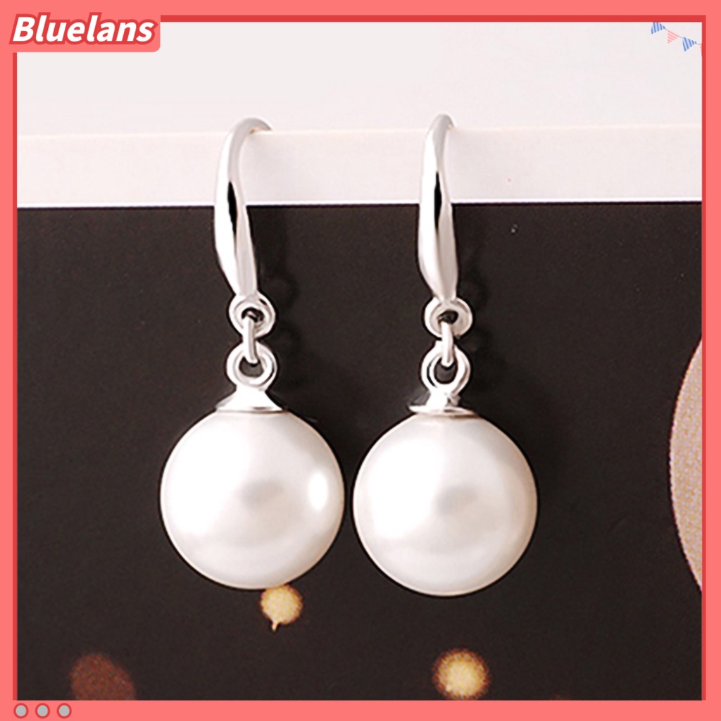 Bluelans Dangle Earring Elegant Exquisite Ornament Simple Faux Pearl Eardrop