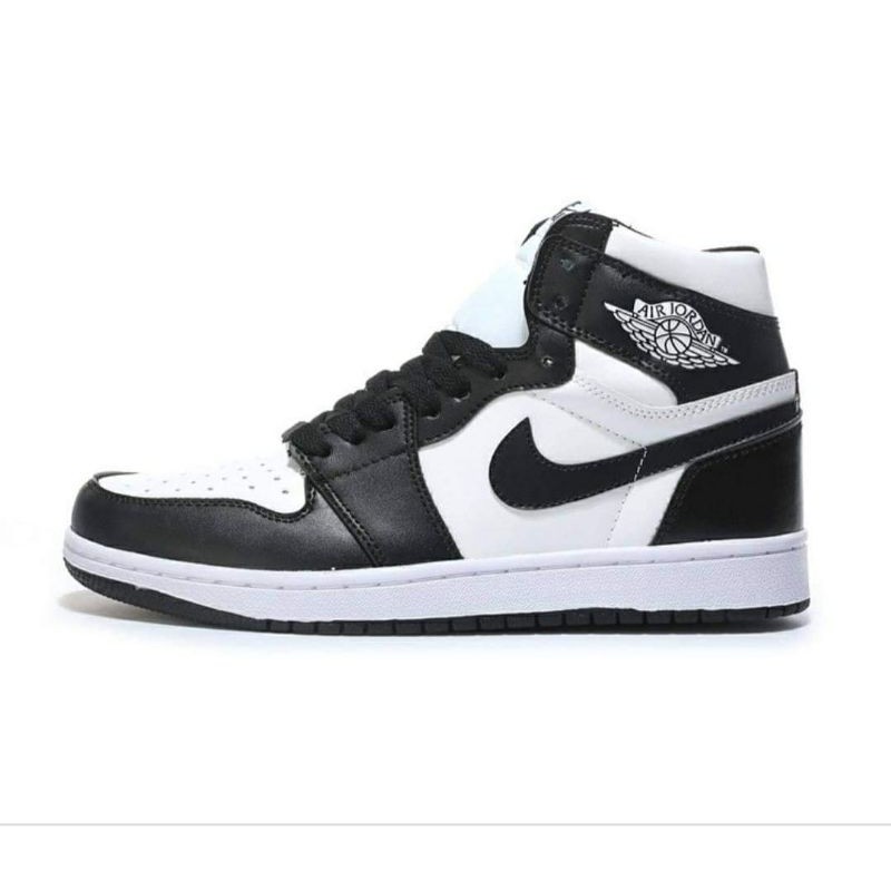 Air Jordan 1 Retro High Black Toe Original Nike Shoes-Putih hitam