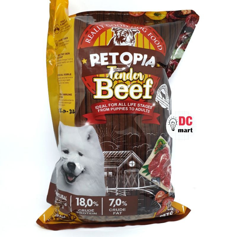 Petopia DOG FOOD 1KG All Life Stages / Makanan Kering untuk Hewan Puppy sampai Dewasa