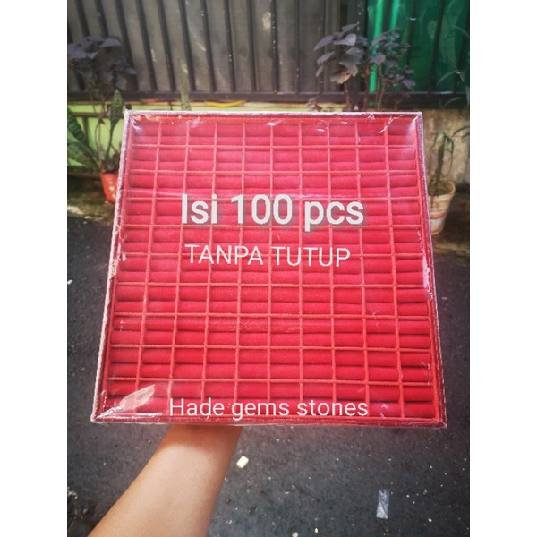 KOTAK CINCIN BATU AKIK ISI 100 TANPA TUTUP