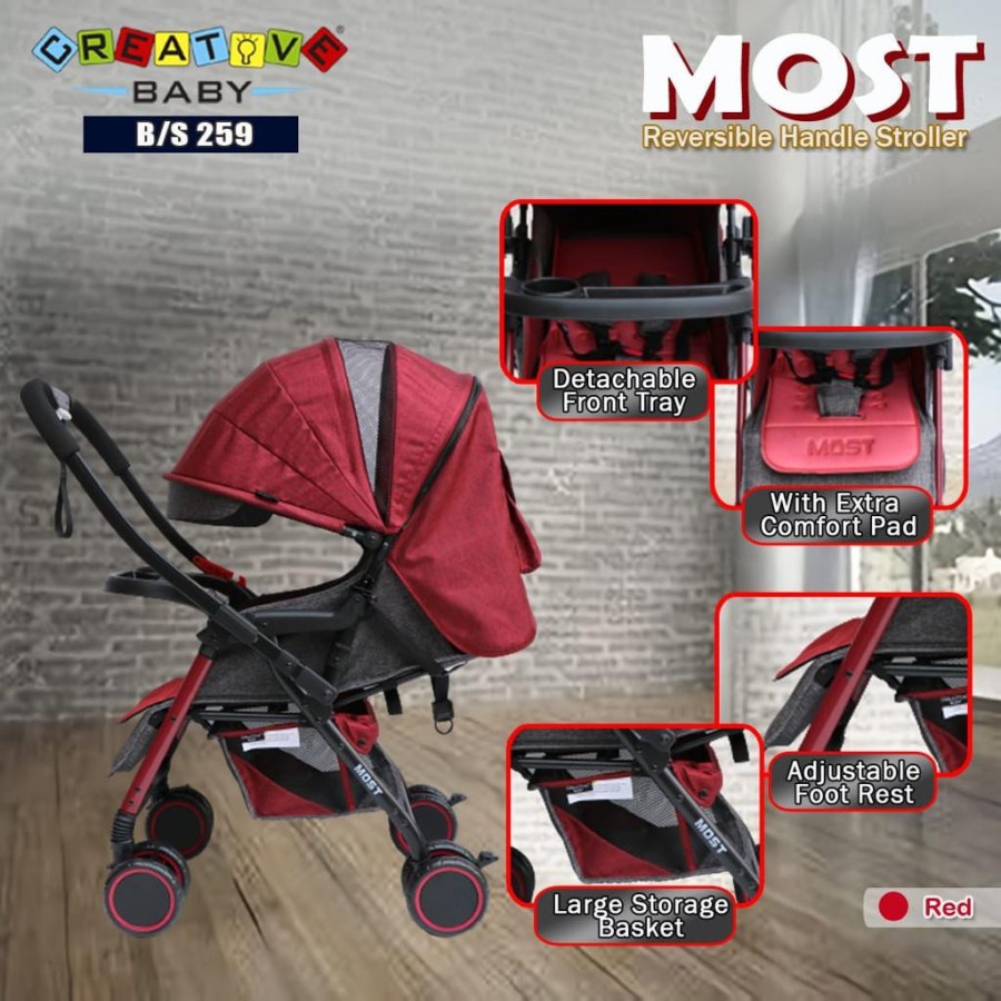 stroller creative most  259 bisa 2 arah