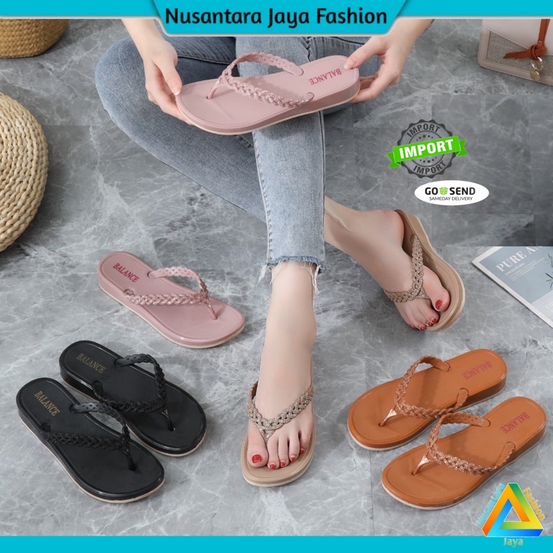 Sandal Jepit Wanita Tali Rantai Terbaru Balance 1069 W2