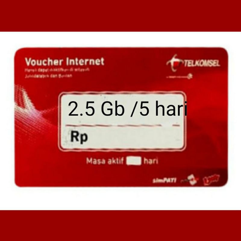 Voucher Telkomsel 2,5 Gb