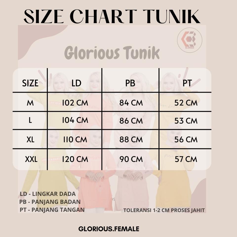 Big Sale.. Glorious - Tunik Wanita - Kaos Wanita - Pakaian Wanita - Atasan Tunik - Kaos Tunik - Baju