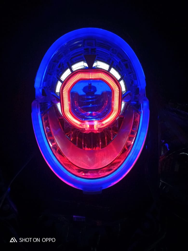 Lampu Projie HID Scoopy Fi 2019 Komplit L Custom Headlamp Reflektor Scoopy New Shopee Indonesia