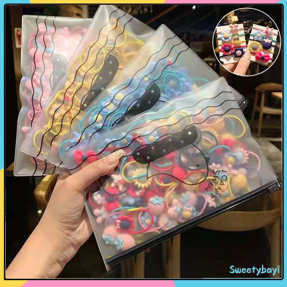 SweetyBayi 20pcs Ikat karet rambut anak kecil Tali rambut anak